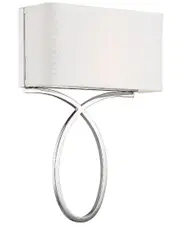 Crystorama Brinkley 2-Light Polished Nickel Wall Mount