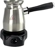 Mornest Electric Turkish Coffee Maker, Greek Coffee Pot with Patented Anti-Overflow Feature, 360 Degree Rotating Base, Portable Coffee For Home & Travel, Stainless, 4 Cups 200ml (Stainless Steel)