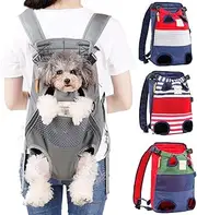 Coppthinktu Dog Carrier Backpack - Legs Out Front-Facing Pet Carrier Backpack for Small Medium Large Dogs, Airline Approved Hands-Free Cat Travel Bag for Walking Hiking Bike and Motorcycle