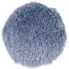 Shag Light Blue Shag 14 In. X 14 In. round Throw Pillow