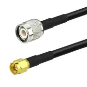 Superbat KSR100 TNC Male to SMA Male Coaxial Pigtail Extension Cable 900CM 9m