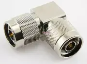 N Male to N Male Right Angle Coax Connector Adapter