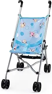 Doll's Pushchair, Buggy, Doll's Pram with Integrated Safety Belt, Foldable, Easy Pushing