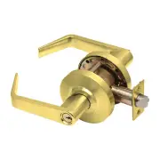 Grade 2 Entry/office Cylindrical Lock, Conventional, Bright Brass
