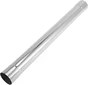 X AUTOHAUX 64mm 2.5" OD Stainless Steel Straight Mandrel Exhaust Pipe Tube 22 Inch Length DIY Custom Car Tubing Piping with Double Cutted Expand-on Ends Surface Polishing Silver Tone