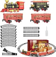 Model Train Set | Classic Train Set Train Toy Sound | Model Locomotive Railway Kit Battery-Powered Christmas Toy for Girls & Kids