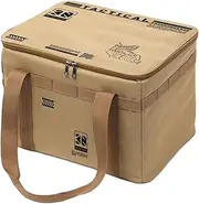 [Generic] Storage Bags for Clothes, Camping Storage Bags with Zipper, 30L Ergonomic Handle Design Folding Duffel, Camping Cookware Organizer Tote Bag, Waterproof for Drinks, Pot, Stove, Bowl, Food