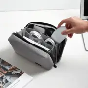 Multifunctional digital storage bag for electronics, charger, HDD, mouse.
