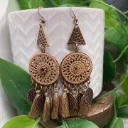 3” Copper-tone Earring Set Bohemian Retro Drop Dangle New Free Ship B5940