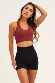 Pink Seamless Activewear Top - Size L, Women's Aw Top