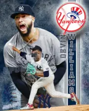 New York Yankee Lithograph print of Devin Williams 2025