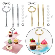 5 set of mini metal rods center hole cutters for 2 to 3 cake stands