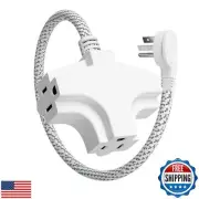 K Kasonic 3 Outlet Extension Cord, 1.5 Feet Flat Plug Extension Cord, 16/3 SJ
