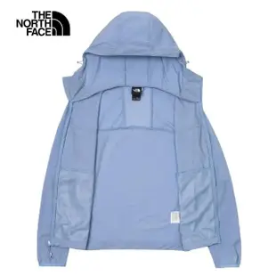 【The North Face】TNF 風衣外套 防潑水防曬連帽 W SUN SMOOTH WIND JKT - AP 女 藍(NF0A87UYQEO)