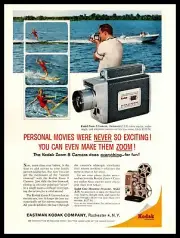 1960 Eastman Kodak Zoom 8 Automatic 8mm Home Movie Camera Vintage Print Ad