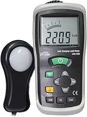 High Performance Illuminance Meter Light Meter USB Interface Brightness Test Light Lightness Tester for Homes, Agriculture, Warehouse