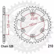 JT Rear Sprocket 45/520 Black For HM-Moto CRM-F 490 X i.e. 7