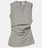 [Rohe] Róhe Checked wool-blend top UK 14 multicoloured