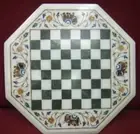 13" Marble Coffee Chess Table Top Jasper Elephant Inlay Mosaic Arts Home Decor
