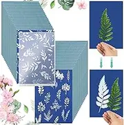 40pcs Sun Print Paper Kit with Acrylic Panel 5.8x8.3 A5 Sun Printing Art Paper Sensitivity Nature Printing Paper Solar Activated Cyanotype Papers for Kids Adults DIY Crafts(40pcs)