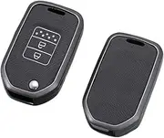 2/3 Buttons Car Flip Key Case Cover Shell Compatible for Honda Civic Accord City Odyssey CR-V XR-V HR-V Vezel Jade Jazz Crider Accessories(F-Gun Grey)
