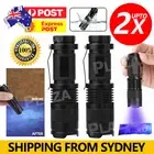 1/2x 395nM UV Ultra Violet LED Flashlight Blacklight Light Inspection Lamp Torch