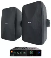 JBL CSMA 180 Commercial 70v Amplifier Mixer+(2) Speakers For Restaurant/Bar/Cafe