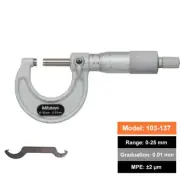Mitutoyo 103-137 Outside Micrometer Economy Design 0-25mm/0.01mm