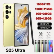 New S25 Ultra 5G Global Unlocked Smartphone 7.3" OTG Android 14 Dual SIM Phone