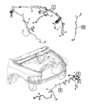 Genuine Mopar Front End Module Wiring 68360107AA