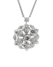 Graff 18K 6.67 ct. tw. Diamond Snowflake Necklace (Authentic Pre-Loved)