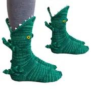 Unisex Christmas Knit Crocodile Socks