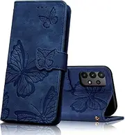 [CXTcase] Mobile Phone Case for Samsung Galaxy A23 4G/A23 5G/M23 5G/F23/M13 4G Case, Protective Flip Case for Samsung A23 4G, PU Leather Magnetic Butterfly Leather Case for Galaxy A23 5G, Blue