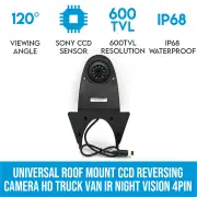 Universal Roof Mount CCD Reversing Camera HD Truck Van IR Night Vision 4PIN 120 Degrees