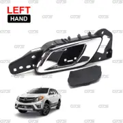 Lh Chrome Black Lever Door Handle Inner For Ford Mazda BT-50 Ranger 2012 - 2021