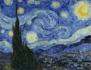 Paint by Numbers Kit 40x50cm with FRAME - Original Starry Night by Van Gogh