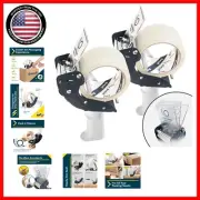 Dual Low Noise Tape Dispensers with Static Cling - Perfect for All Packing Needs