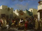 Eugene Delacroix - The Fanatics of Tangier Giclee Fine Art Print on Canvas 36"