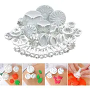 33PC Fondant Plunger Cutter Set Flower Leaf Butterfly Cake Decorating Tools