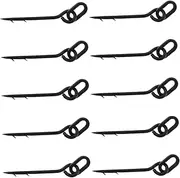 BCOATH 10pcs Fishing Fish Tail Clip Lure Clamp Fishing Lure Clip Fish Clip Fishing Lure Quick Clips Carp Fishing Baits Hook Black Plastic