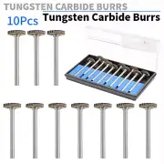 1/8'' Shank Tungsten Carbide Rotary Burr Bit Set Cutting Carving For Dremel Tool