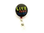 Live Love Laugh 24" Retractable ID Badge Holder Reel