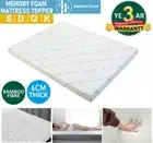 6CM Premium Memory Foam Mattress Topper with Bamboo Cover Protector Pad S/D/Q/K