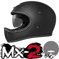 在飛比找蝦皮購物優惠-M2R MX2 山車帽 MX-2 SV 消光黑 內墨鏡 復古