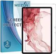 [MEZON] [3 Pack] Ultra Clear Film Screen Protector for Samsung Galaxy Tab S9 (11") SM-X710, X716 and Tab S8 (11") SM-X700, X706 – Case and Pencil Friendly (Tab S9, Clear)