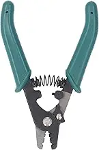 VELATEMOR 3 Hole Fiber Stripper, Quick & Accurate Optic Fiber Stripping Tool with Safety Lock, Automatic Reset Spring, Ergonomic Design, Long Lasting for Electrical Work