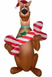 Gemmy 5' Scooby Doo Holding A Bone Christmas Airblown Inflatable Yard Decor