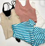 Lot of 5 Blouses Nordstrom Brands Tops Size Large Shirts Bundle Assorted NEW