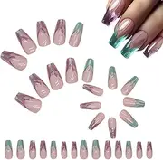 Press on False Nails - Irregular Multipurpose False Nails - Portable Supplies, Cute False Nails for Holiday, Dates, Family Gatherings