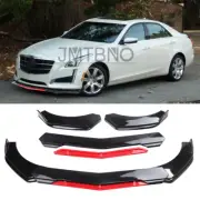 For Cadillac CTS CTS-V CT4 Front Bumper Lip Body Kit Splitter Spoiler Black +Red